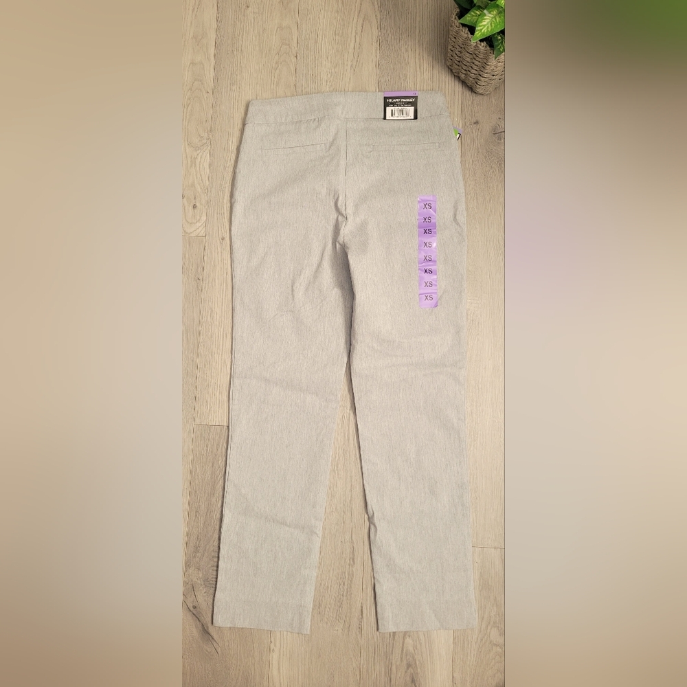Hilary Radley Light Gray Full-Length Straight Leg Trouser Pants, Women (XS) NWT - Picture 9 of 14